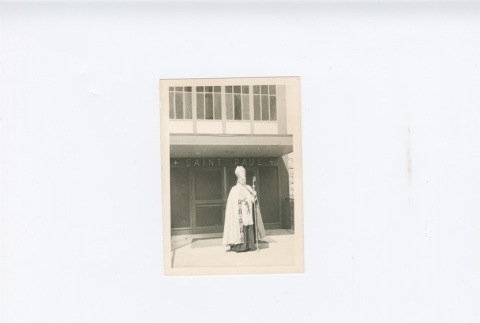 (Photograph) - Image of bishop in front of building (ddr-densho-330-275-master-da595456ea)