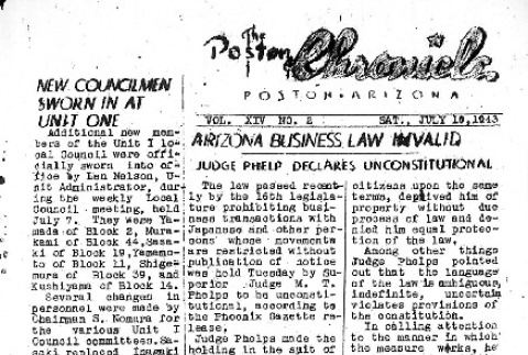 Poston Chronicle Vol. XIV No. 2 (July 10, 1943) (ddr-densho-145-358)