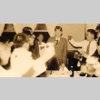 Shuhei Nishida and others raising glasses for a toast (ddr-njpa-4-1430)