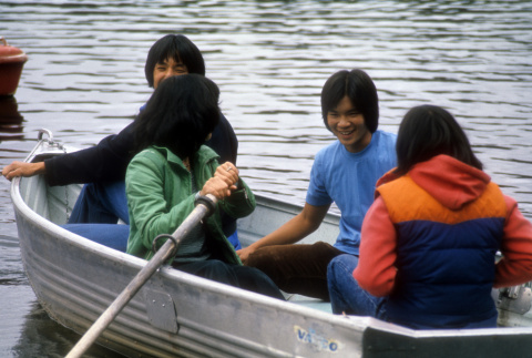 Campers in a row boat (ddr-densho-336-873)