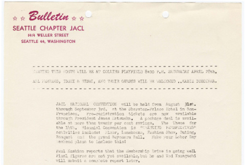 Seattle Chapter, JACL Bulletin, April 1956 (ddr-sjacl-1-28)