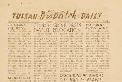 Tulean Dispatch Vol. 5 No. 88 (July 1, 1943) (ddr-densho-65-241)