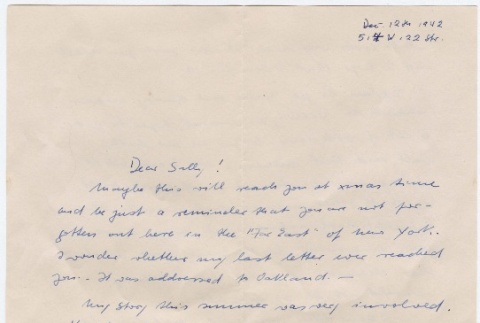 Letter to Sally Domoto from Urmle (ddr-densho-329-129)