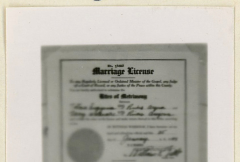 Marriage license (ddr-densho-37-1150)
