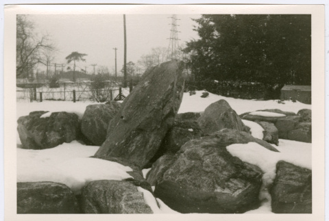 Rock feature covered in snow (ddr-densho-377-2029)