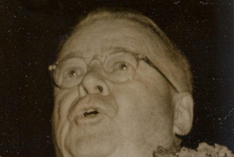 Charles Crane wearing leis (ddr-njpa-2-190)