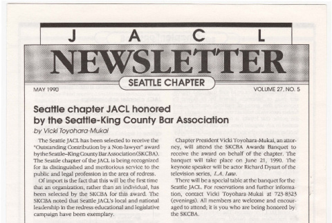 Seattle Chapter, JACL Reporter, Vol. 27, No. 5, May 1990 (ddr-sjacl-1-387)