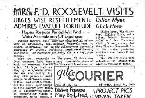 Gila News-Courier Vol. II No. 49 (April 24, 1943) (ddr-densho-141-85)