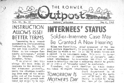 Rohwer Outpost Vol. II No. 37 (May 8, 1943) (ddr-densho-143-59)