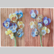Bouquet of pansies made from shells (ddr-densho-539-151)