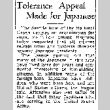 Tolerance Appeal Made for Japanese (December 11, 1941) (ddr-densho-56-540)