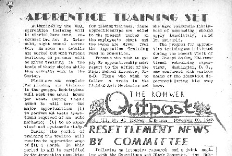 Rohwer Outpost Vol. III No. 41 (November 20, 1943) (ddr-densho-143-118)