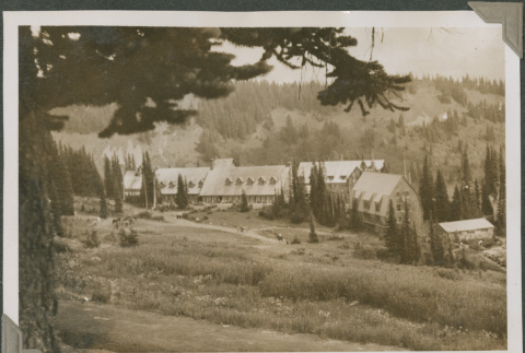 View of Paradise Lodge, Mt. Rainier (ddr-densho-201-961)