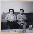 Couple sitting on couch (ddr-densho-522-541)