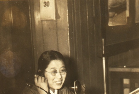 Woman using a telephone (ddr-njpa-4-2388)