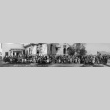 Panorama of large group standing in front of building (ddr-ajah-3-2)