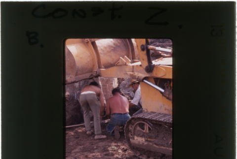 Men working on rock garden construction (ddr-densho-377-917)