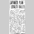 Japanese Plan Loyalty Rally (December 21, 1941) (ddr-densho-56-558)