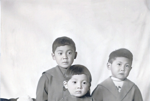 Portrait of four boys (ddr-densho-474-207)
