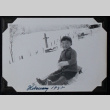 Boy sledding (ddr-densho-359-1549)