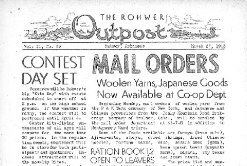 Rohwer Outpost Vol. II No. 25 (March 27, 1943) (ddr-densho-143-45)