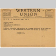 Western Union Telegram to Kan Domoto from Kumemro Uno (ddr-densho-329-648)