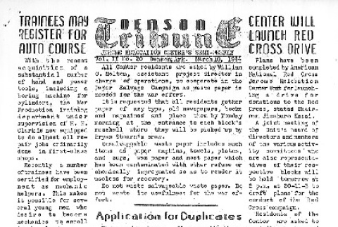 Denson Tribune Vol. II No. 20 (March 10, 1944) (ddr-densho-144-150)