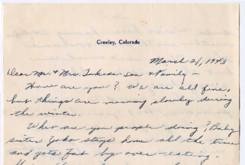 Letter to Mr. and Mrs. Takeda from Rae Kakinai (ddr-densho-501-285)