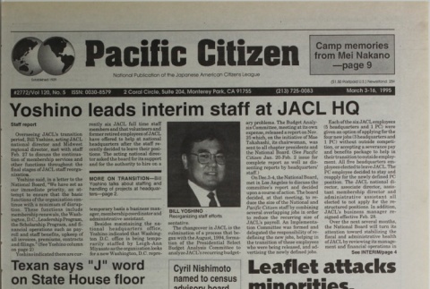 Pacific Citizen, Vol. 120, No. 5 (March 3-16, 1995) (ddr-pc-67-5)