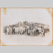 Large group photo in front of a cross (ddr-densho-483-439)