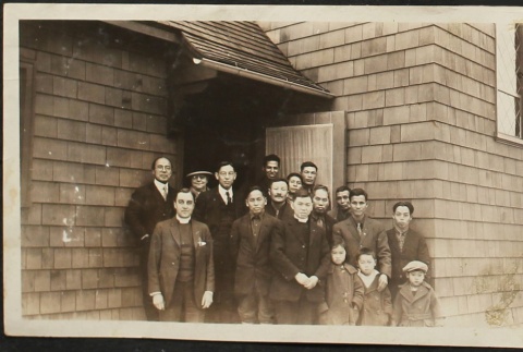Japanese American and white men and boys at St. Marks church (ddr-densho-259-197)