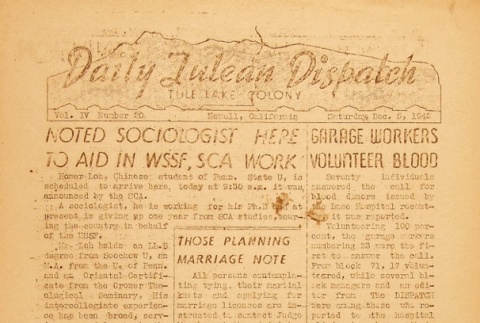 Tulean Dispatch Vol. IV No. 20 (December 5, 1942) (ddr-densho-65-112)