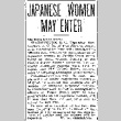 Japanese Women May Enter (November 5, 1903) (ddr-densho-56-35)
