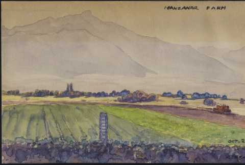 Painting of the Manzanar farm (ddr-manz-2-68)