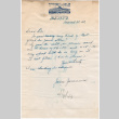 Letter sent to T.K. Pharmacy from Heart Mountain concentration camp (ddr-densho-319-314)