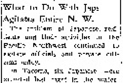 What to Do With Japs Agitates Entire N.W. (February 21, 1942) (ddr-densho-56-642)
