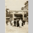 Men walking out of the gates of a shrine (ddr-njpa-8-47)