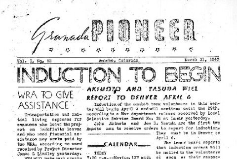 Granada Pioneer Vol. I No. 52 (March 31, 1943) (ddr-densho-147-53)