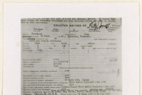John Stringer enlisted record (ddr-densho-37-1022)