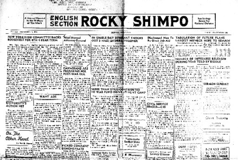 Rocky Shimpo Vol. 11, No. 132 (November 3, 1944) (ddr-densho-148-65)