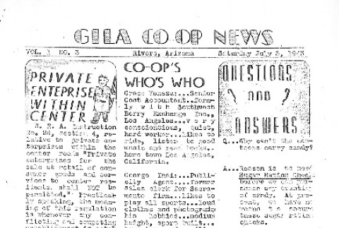 Gila Co-op News, Vol. I No. 3 (July 3, 1943) (ddr-densho-141-118)