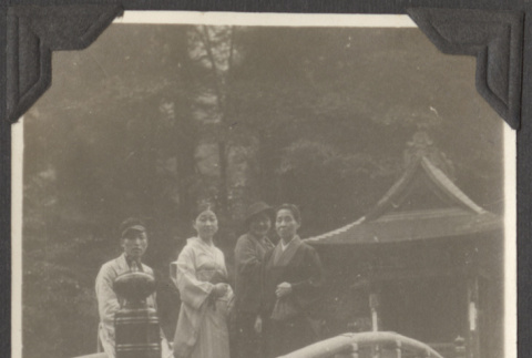A group on a bridge (ddr-densho-432-171)