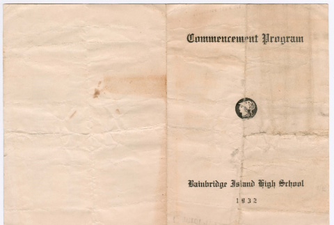 Bainbridge Island High School Commencement Program (ddr-densho-483-115)