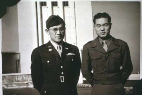 Two soldiers outdoors (ddr-densho-1007-707)