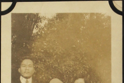 Family picture with man and woman with three children (ddr-densho-423-495)