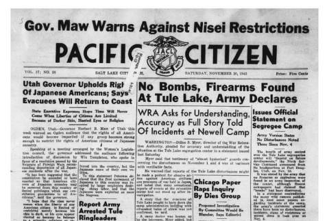 The Pacific Citizen, Vol. 17 No. 20 (November 20, 1943) (ddr-pc-15-45)