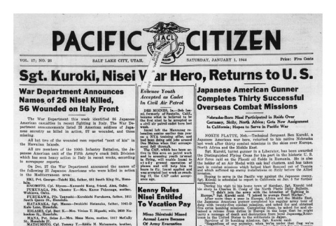 The Pacific Citizen, Vol. 17 No. 26 (January 1, 1944) (ddr-pc-16-1)