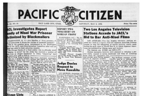 The Pacific Citizen, Vol. 34 No. 18 (May 3, 1952) (ddr-pc-24-18)