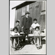 Death Valley, Cow Creek Camp, Infirmary, Chamberlain Family (B.R.), Morioka Family (other boy is Harry, cousin of Ned Morioka) (ddr-densho-343-21)