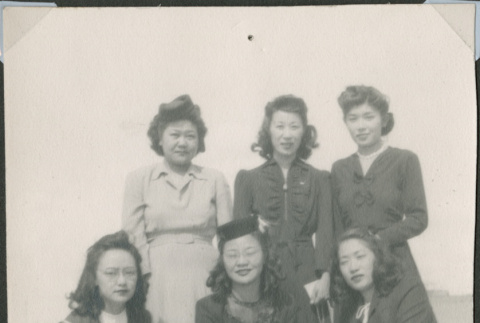 Six women posing for photo (ddr-densho-493-111)